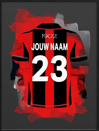 Excelsior Rotterdam Voetbal Poster Gepersonaliseerd Voetbalfan Cadeau