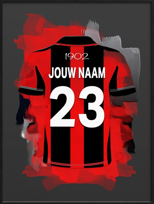 Excelsior Rotterdam Voetbal Poster Gepersonaliseerd Voetbalfan Cadeau