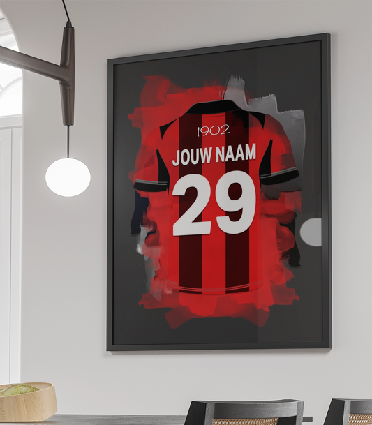Excelsior Rotterdam Voetbal Poster Met Naam Verjaardag Cadeau