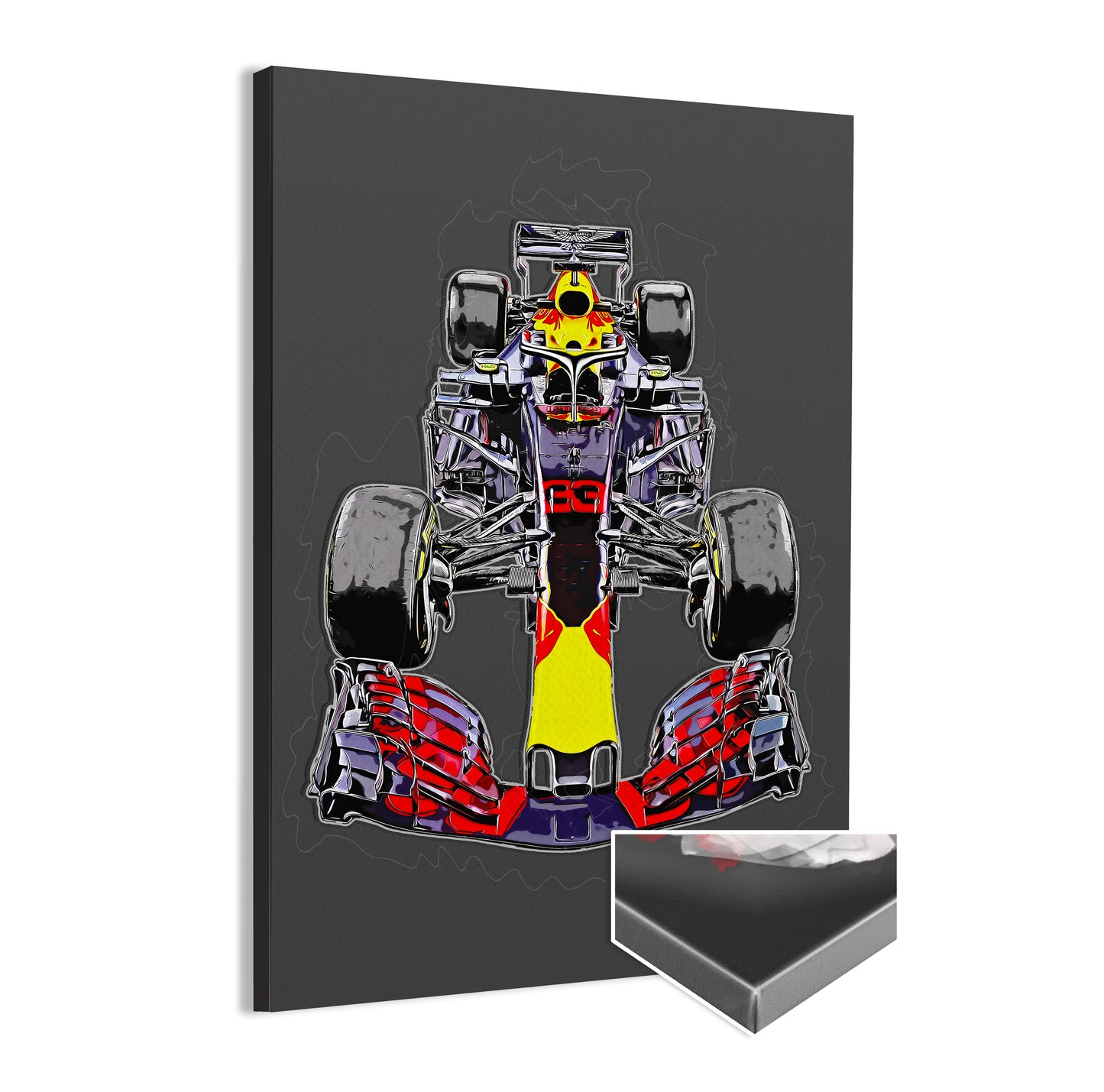 Canvas Red Bull Racing F1 Auto - Max Verstappen