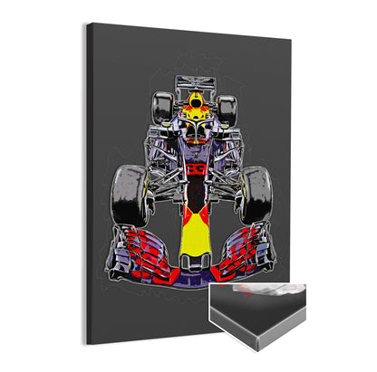 Canvas Red Bull Racing F1 Auto - Max Verstappen