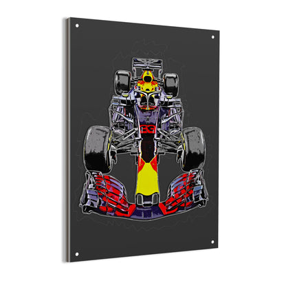 Aluminium Dibond Red Bull Racing F1 Auto - Max Verstappen