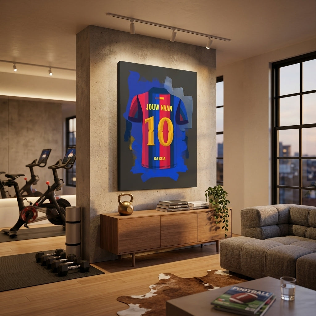FC Barcelona Canvas Muurdecoratie Met Naam Bestellen Voetbalfan