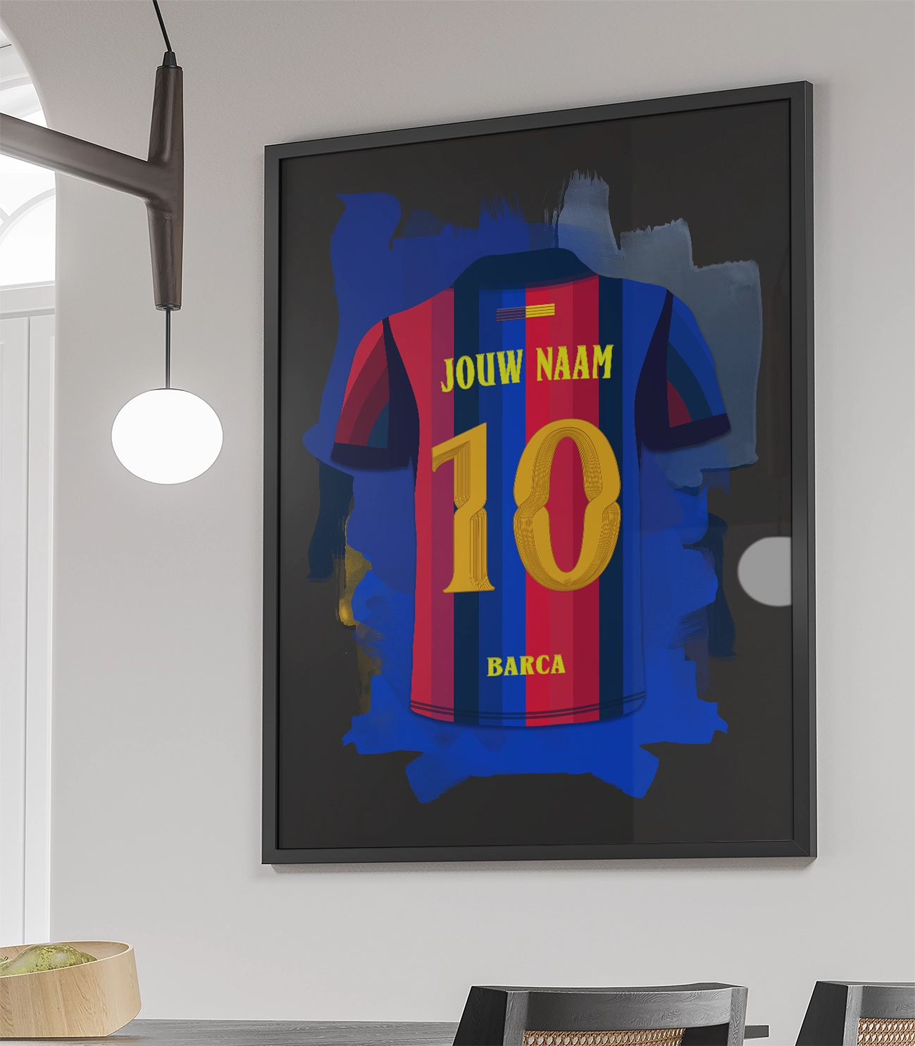 FC Barcelona Ingelijste Poster Met Naam Bestellen Verjaardag Cadeau