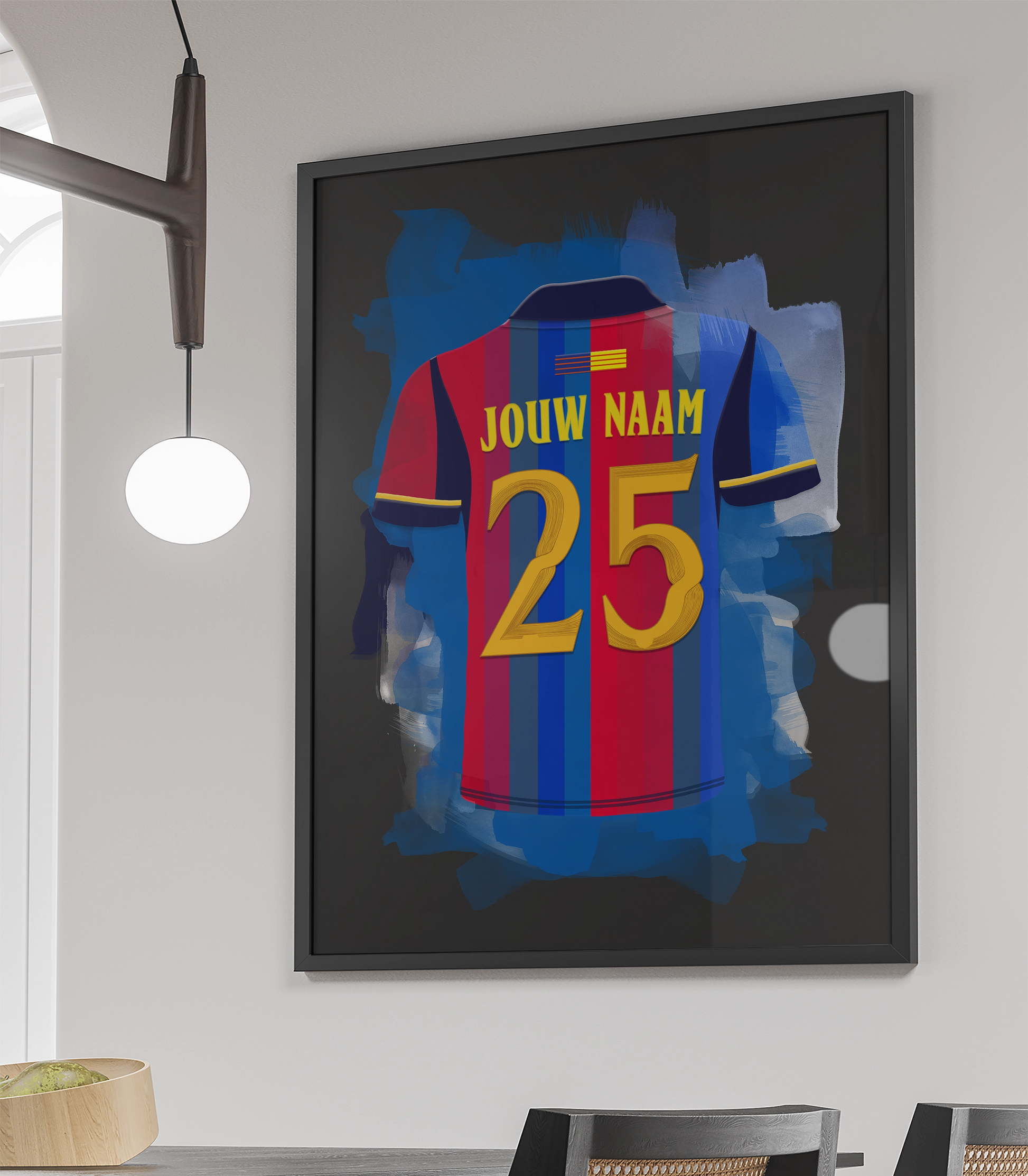 FC Barcelona Voetbal Poster Met Eigen Naam Jongenskamer Cadeau