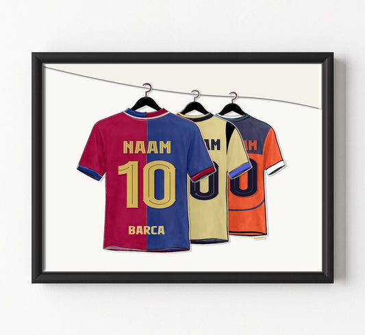 FC Barcelona Voetbal Poster Met Naam Kopen Jongenskamer
