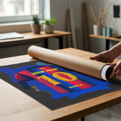 FC Barcelona Voetbal Poster Met Personalisatie Bestellen Kinderkamer