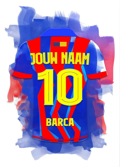 FC Barcelona Poster Met Naam Cadeau