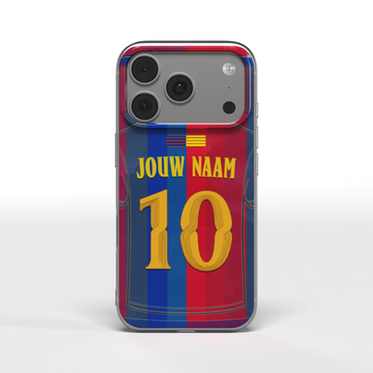 FC Barcelona Telefoonhoesje Gepersonaliseerd Voetbal Cadeau