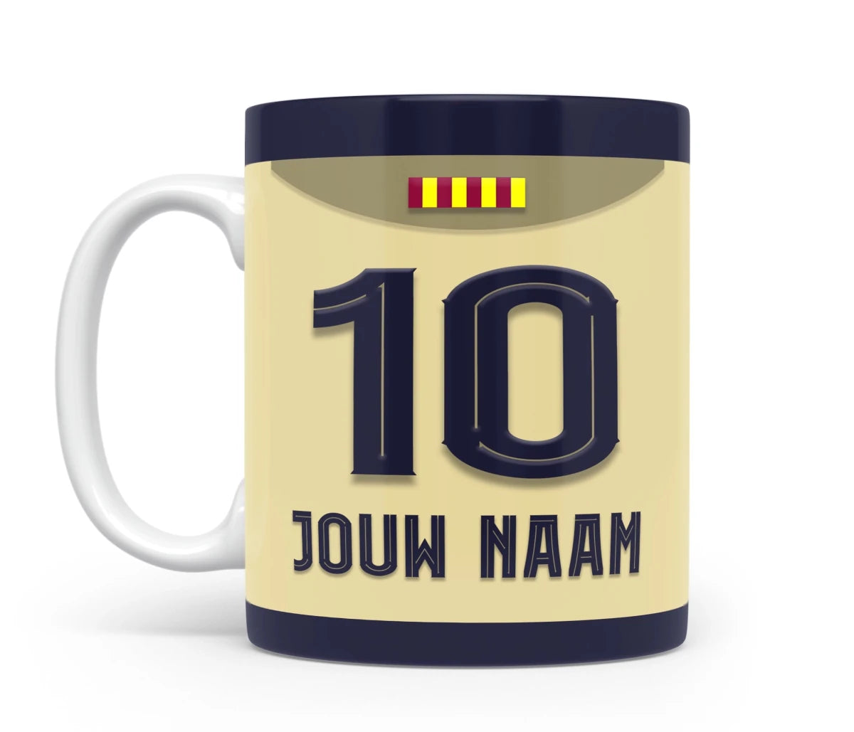 FC Barcelona Voetbal Mok Met Eigen Naam En Rugnummer Voetbal Fan Kado