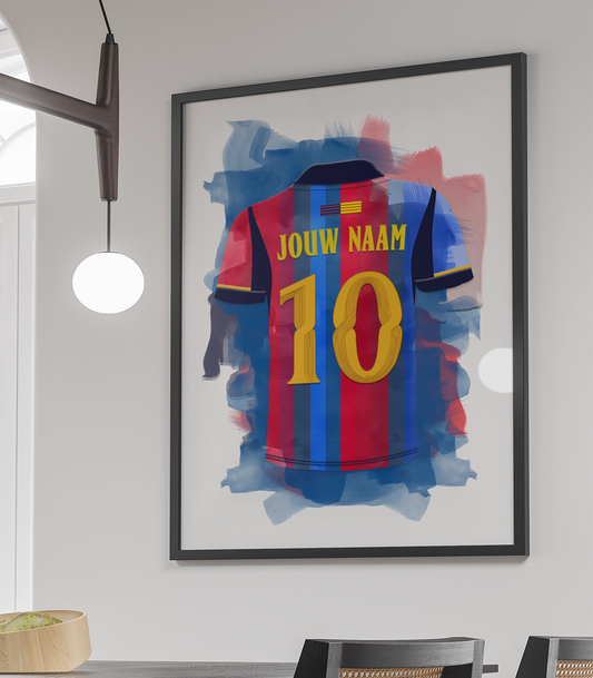 FC Barcelona Poster Met Naam Cadeau