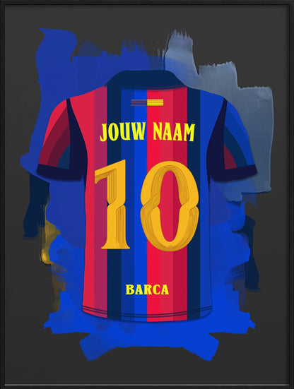 FC Barcelona Voetbal Poster Met Naam Bestellen Voetbalfan