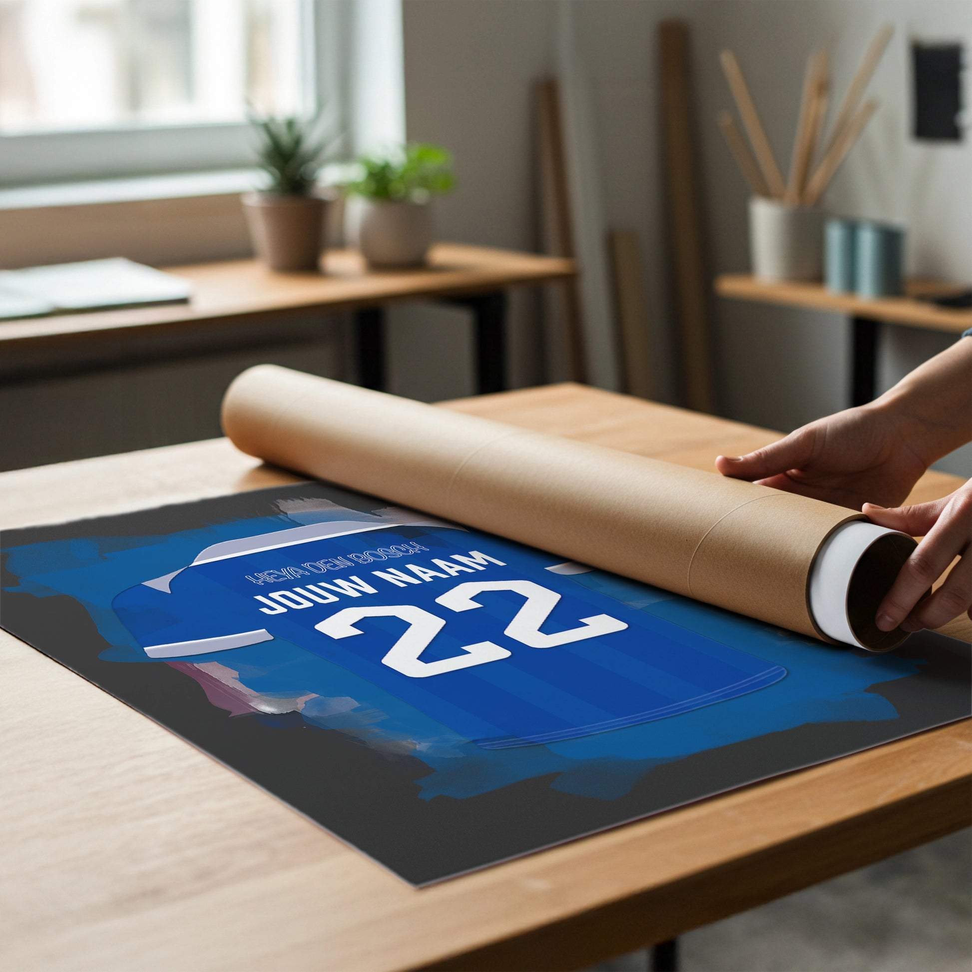 FC Den Bosch Gepersonaliseerde Voetbal Wanddecoratie Bestellen