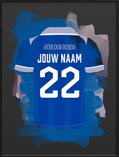 FC Den Bosch Voetbal Poster Met Personalisatie Voetbalfan Cadeau