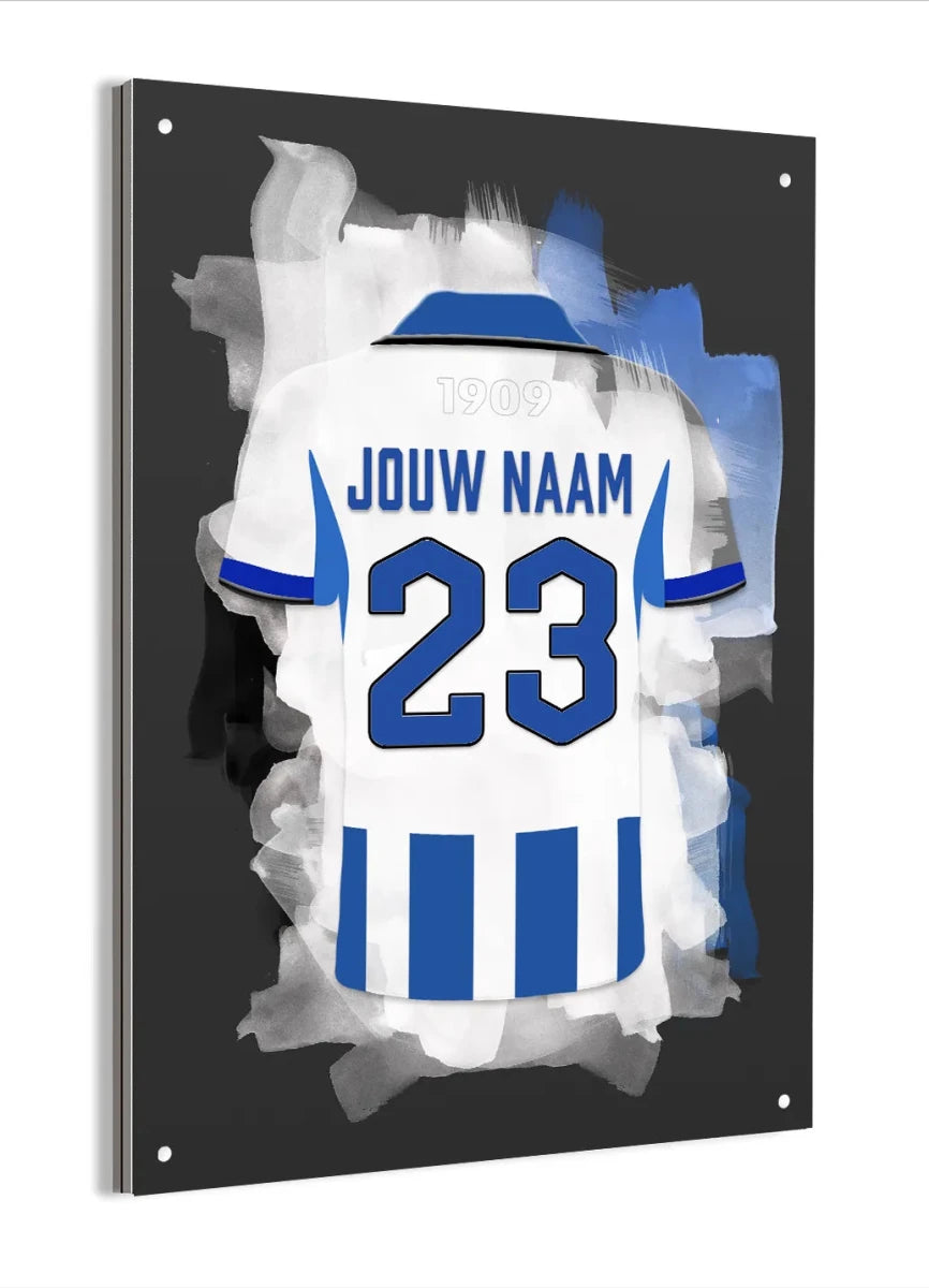 FC Eindhoven Voetbal Aluminium Dibond Jongenskamer Voetbalcadeau