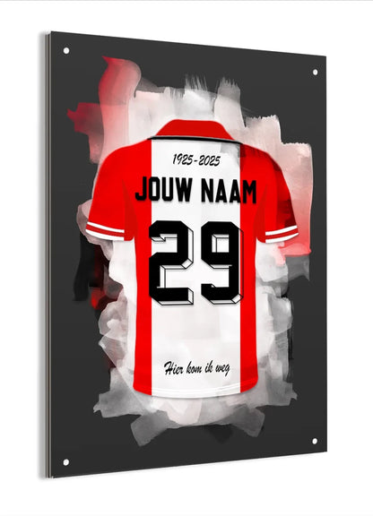 FC Emmen Voetbal Aluminium Dibond Wanddecoratie Mancave