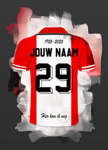 FC Emmen Voetbal Poster Met Eigen Naam Personalisatie