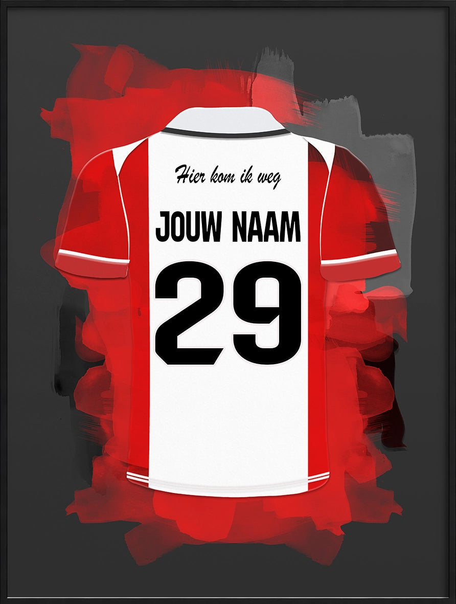 FC Emmen Voetbal Poster Gepersonaliseerd Voetbalfan Cadeau