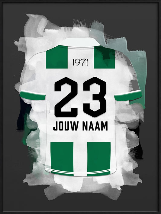 FC Groningen Voetbal Poster Gepersonaliseerd Voetbal Cadeau