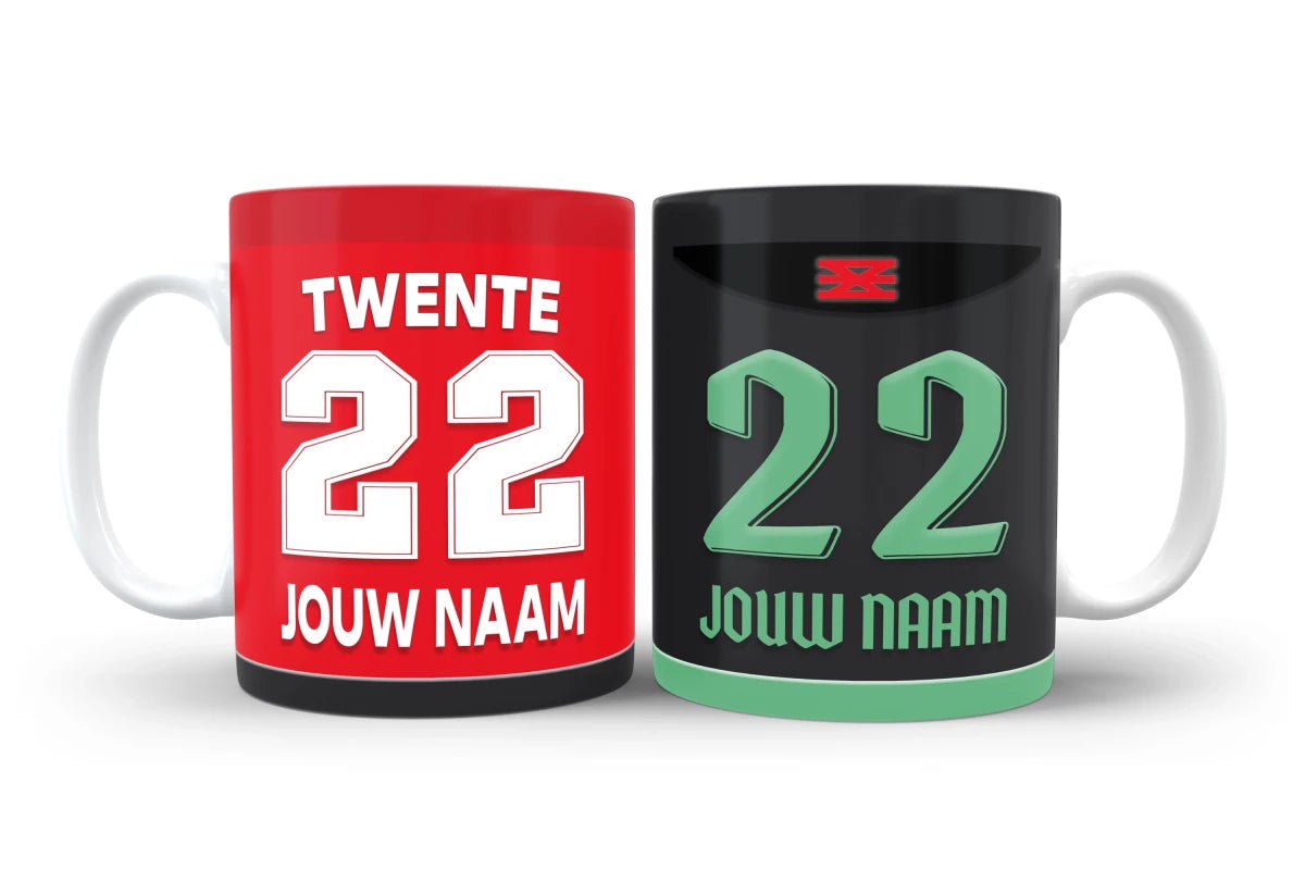 Gepersonaliseerde FC Twente Enschede Koffie Mok Met Personalisatie