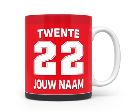 FC Twente Voetbal Mok Met Personalisatie Voetbal Cadeau