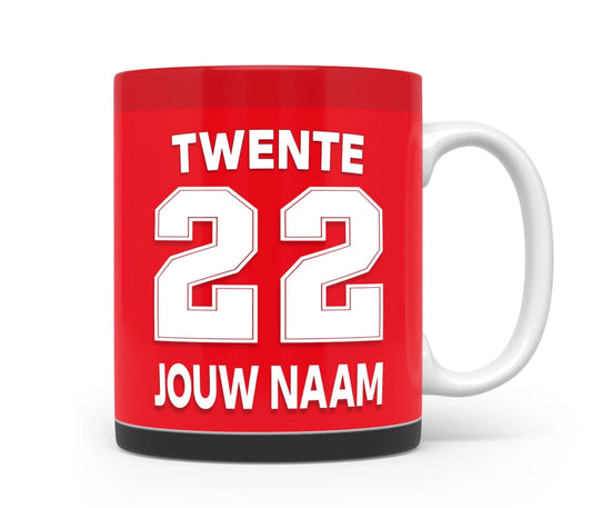 FC Twente Voetbal Mok Met Personalisatie Voetbal Cadeau