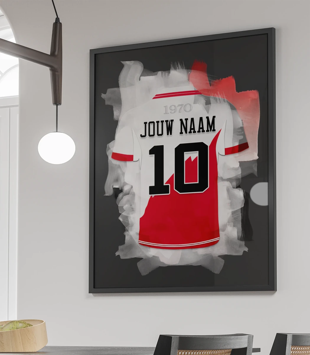 FC Utrecht Poster Met Naam En Rugnummer Muurdecoratie