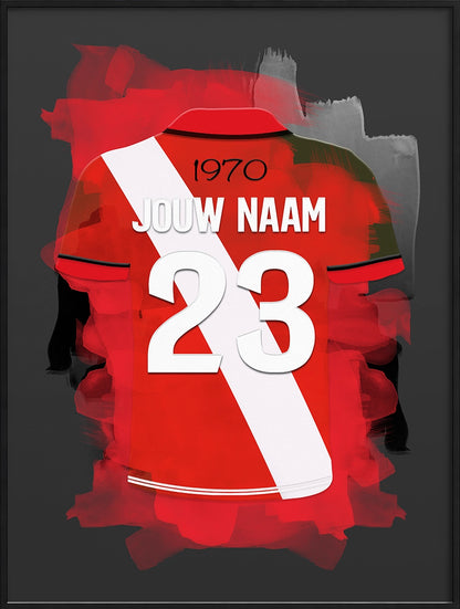 FC Utrecht Voetbal Poster Gepersonaliseerd Voetbal Cadeau Voetbalfan