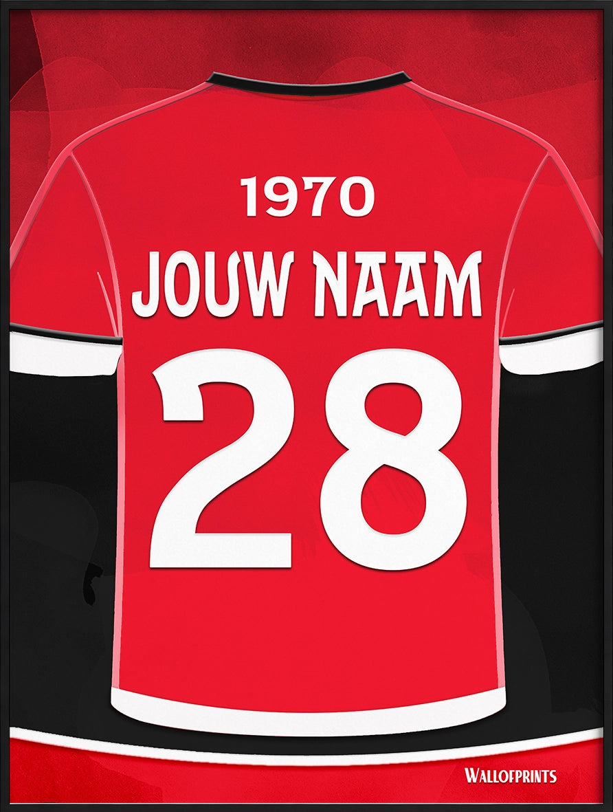 FC Utrecht Wanddecoratie Gepersonaliseerd Voetbal Cadeau