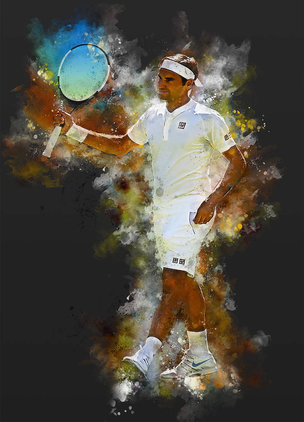 Federer tennis poster