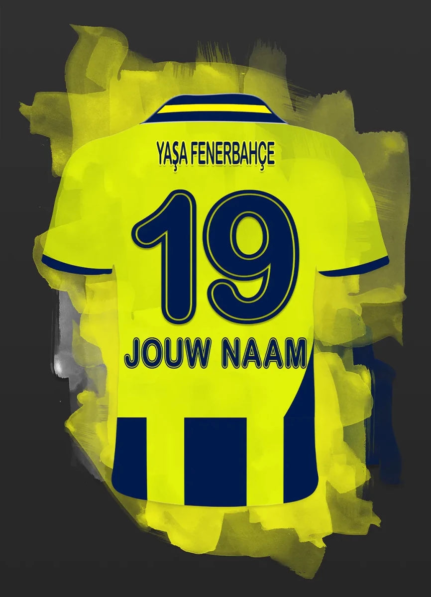 Fenerbahce Voetbal Poster Met Naam Personalisatie