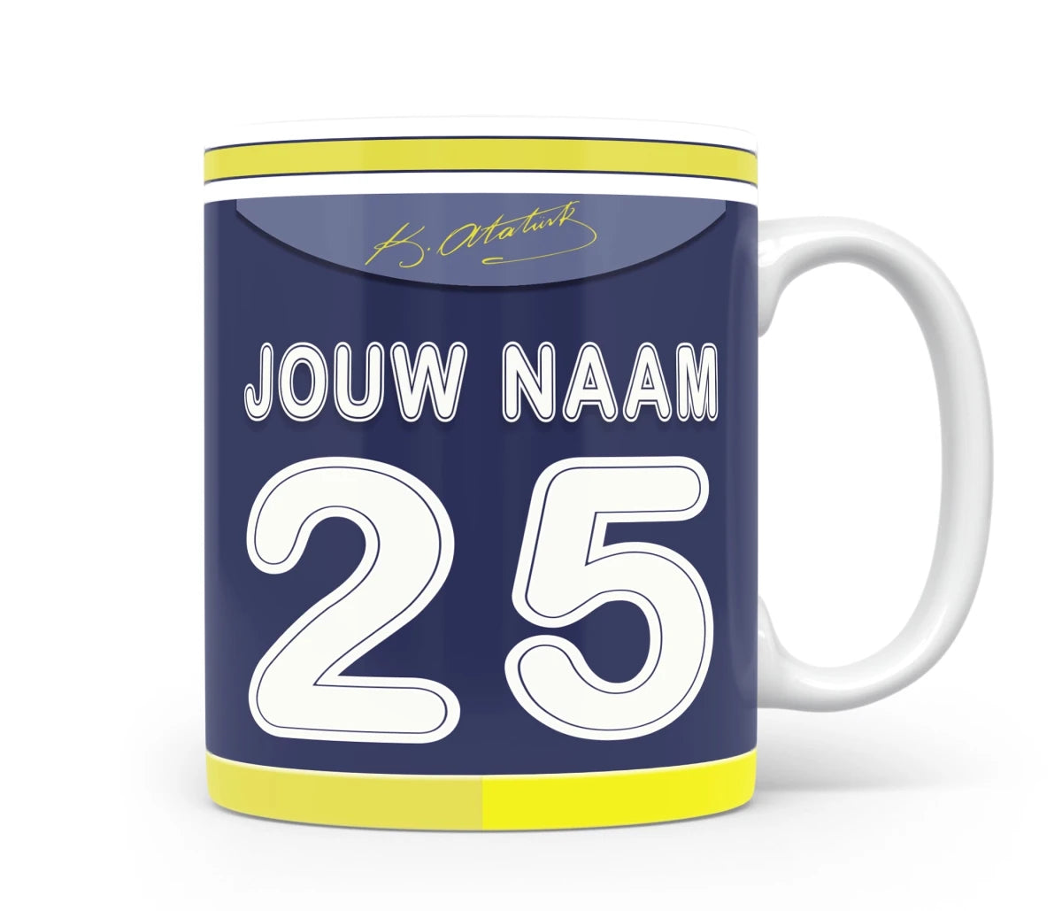 Fenerbahce Koffie Mok Met Eigen Naam Voetbal Fan Cadeau