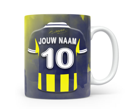Fenerbahce voetbal mok met naam - Voetbal fan kado