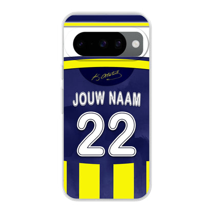 Fenerbahce SK telefoonhoesje met naam - Voetbal telefoonhoesje met personalisatie - Voetbal fan cadeau - Google Pixel