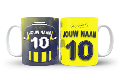 Fenerbahce voetbal mok met naam - Voetbal fan kado