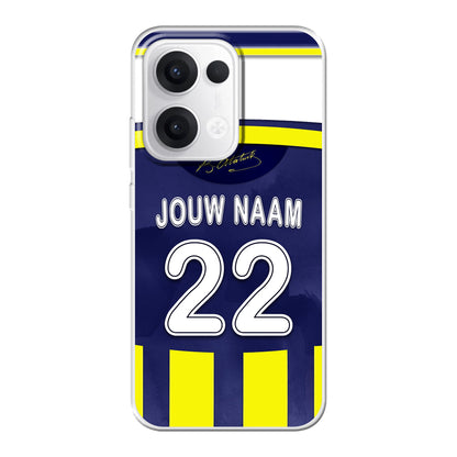 Fenerbahce SK telefoonhoesje met naam - Voetbal telefoonhoesje met personalisatie - Voetbal fan cadeau - Oppo Reno