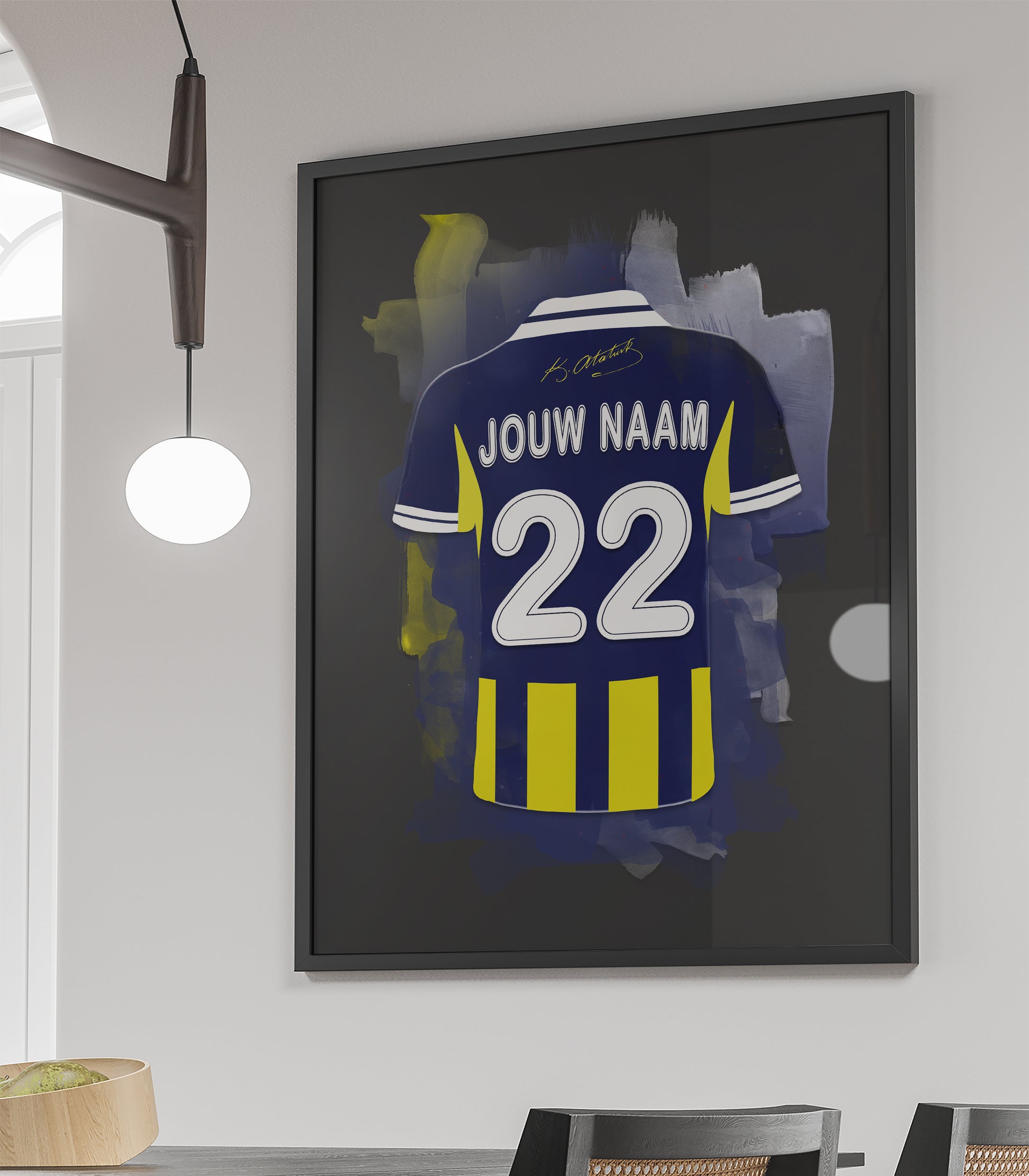 Fenerbahce wanddecoratie - Ingelijste poster - Voetbal fan cadeau