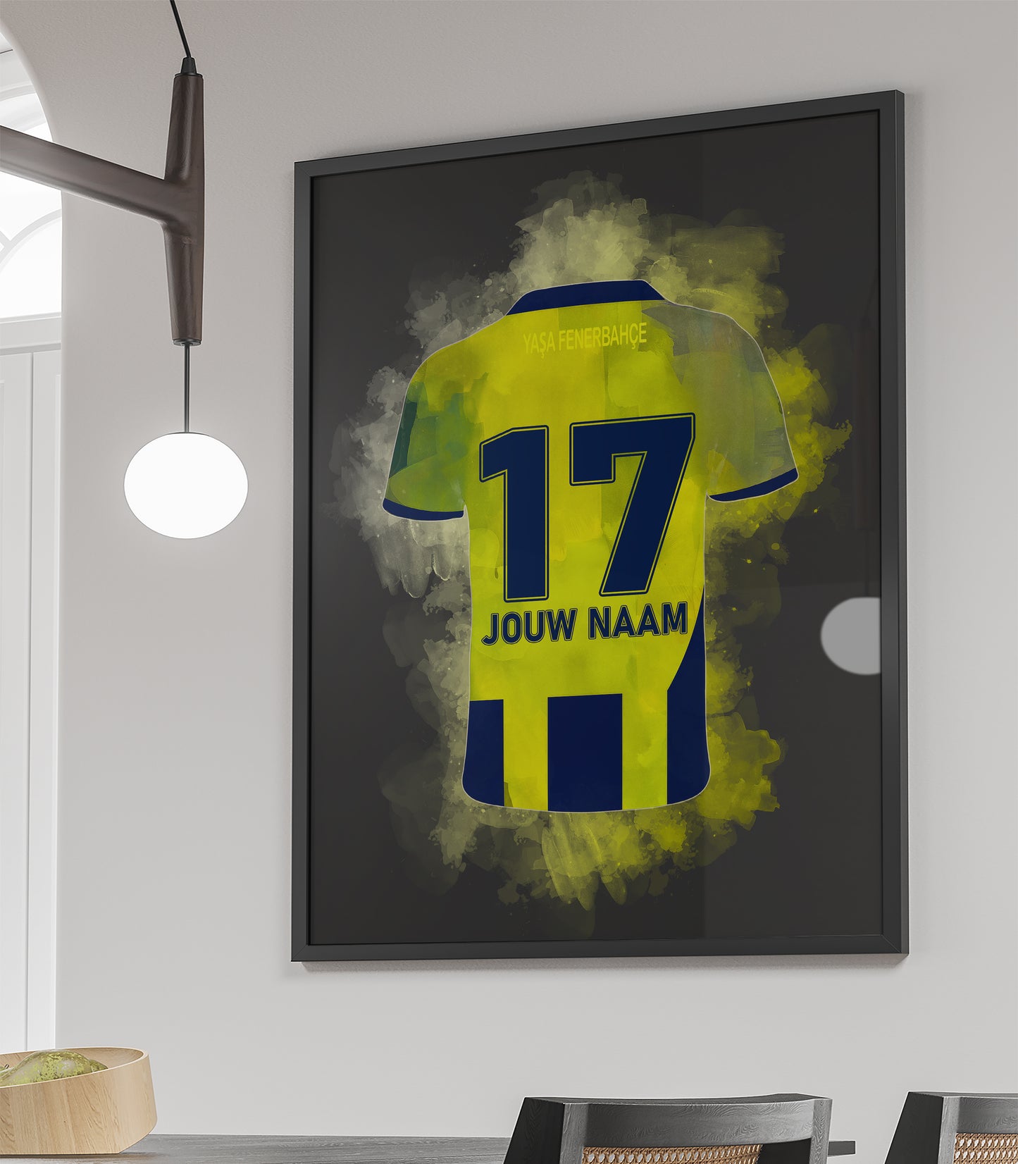 fenerbahce voetbal poster met personalisatie