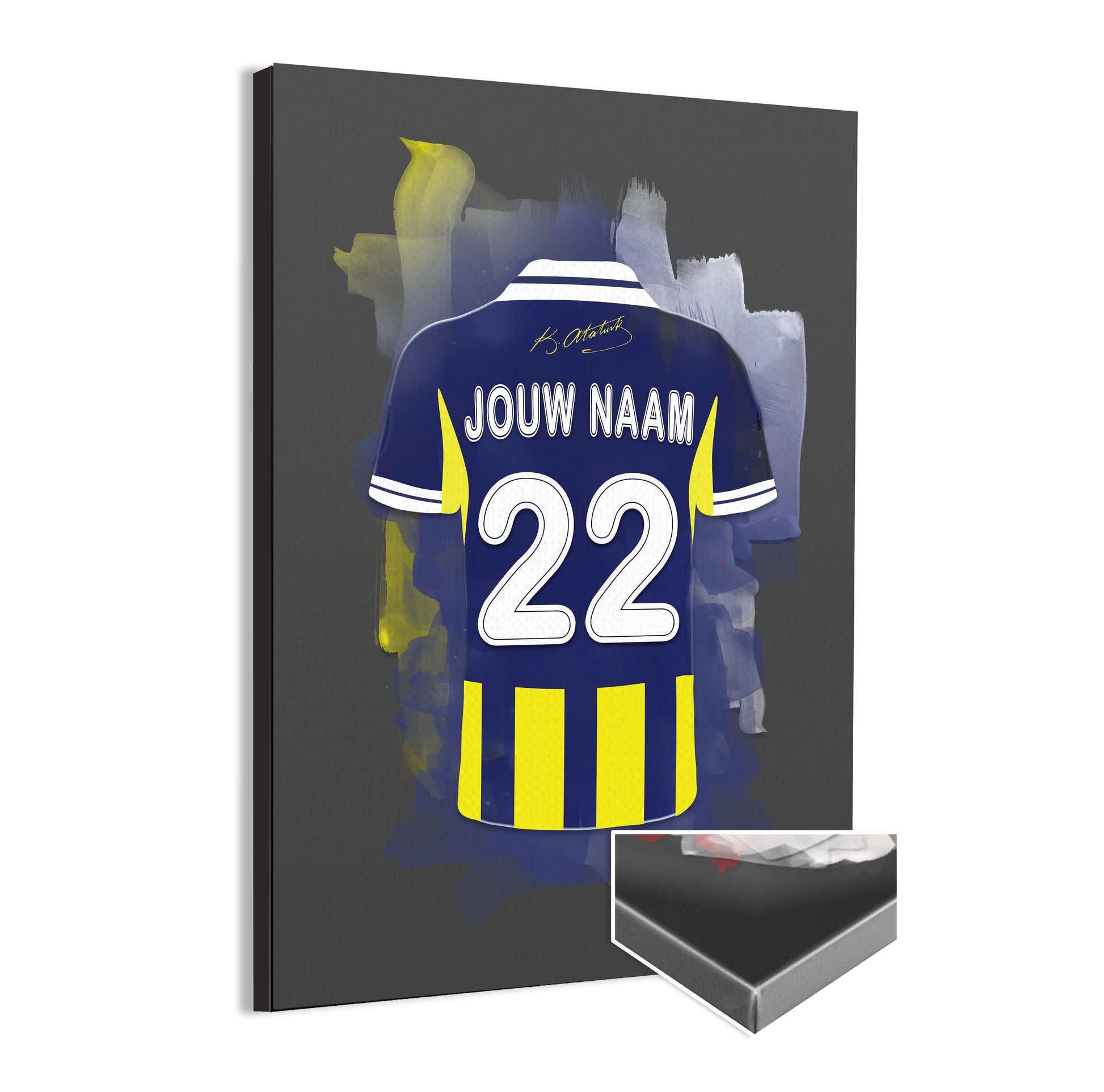Fenerbahce wanddecoratie - Canvas poster - Voetbal fan cadeau