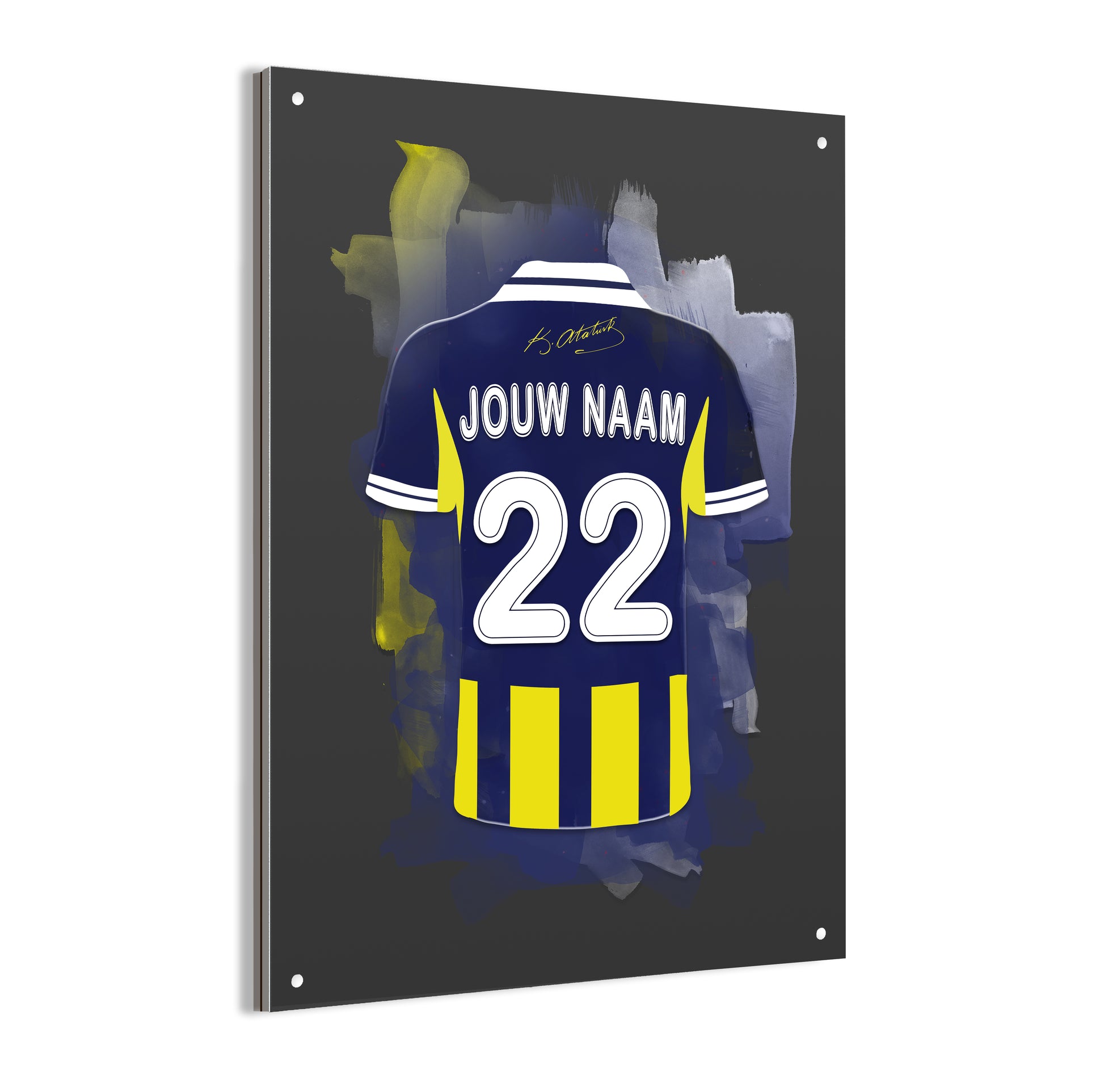 Fenerbahce wanddecoratie - Dibond poster - Voetbal fan cadeau