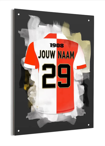 Feyenoord Voetbal Poster Aluminium Dibond Wanddecoratie