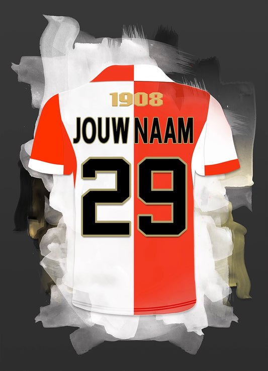 Feyenoord Poster Met Eigen Naam Personalisatie