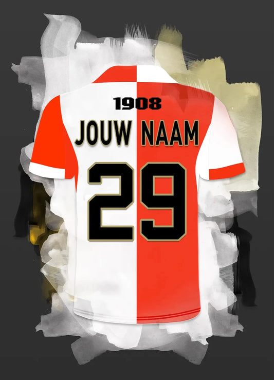 Feyenoord Voetbal Poster Met Personalisatie