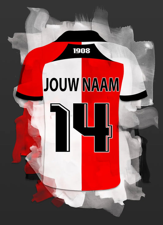 Feyenoord Voetbal Poster Met Personalisatie