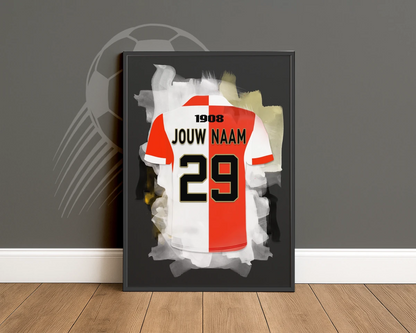 Feyenoord Voetbal Poster Met Personalisatie Jongenskamer Mancave