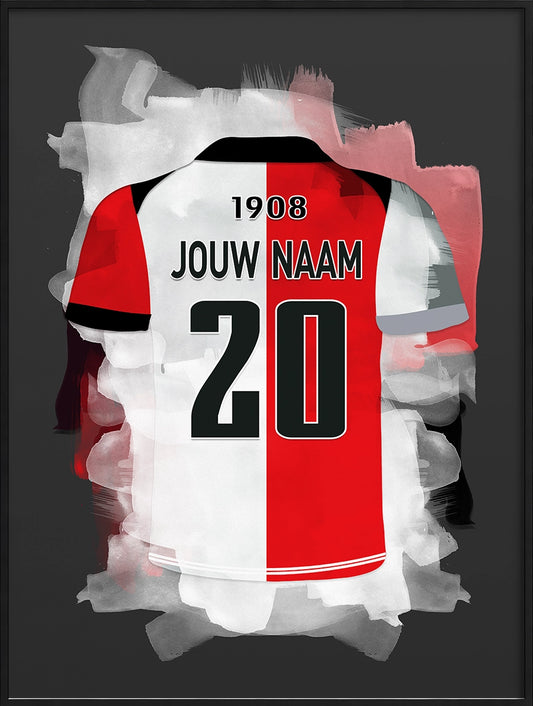 Feyenoord Voetbal Poster Met Naam Personalisatie