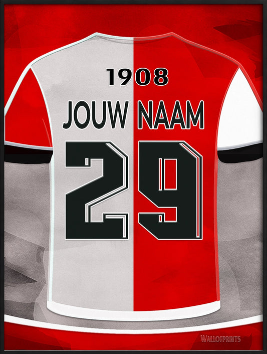 Feyenoord Voetbal Wanddecoratie Gepersonaliseerd