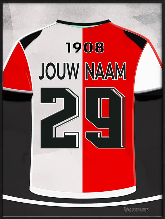 Feyenoord Wanddecoratie Gepersonaliseerd Voetbal Cadeau 
