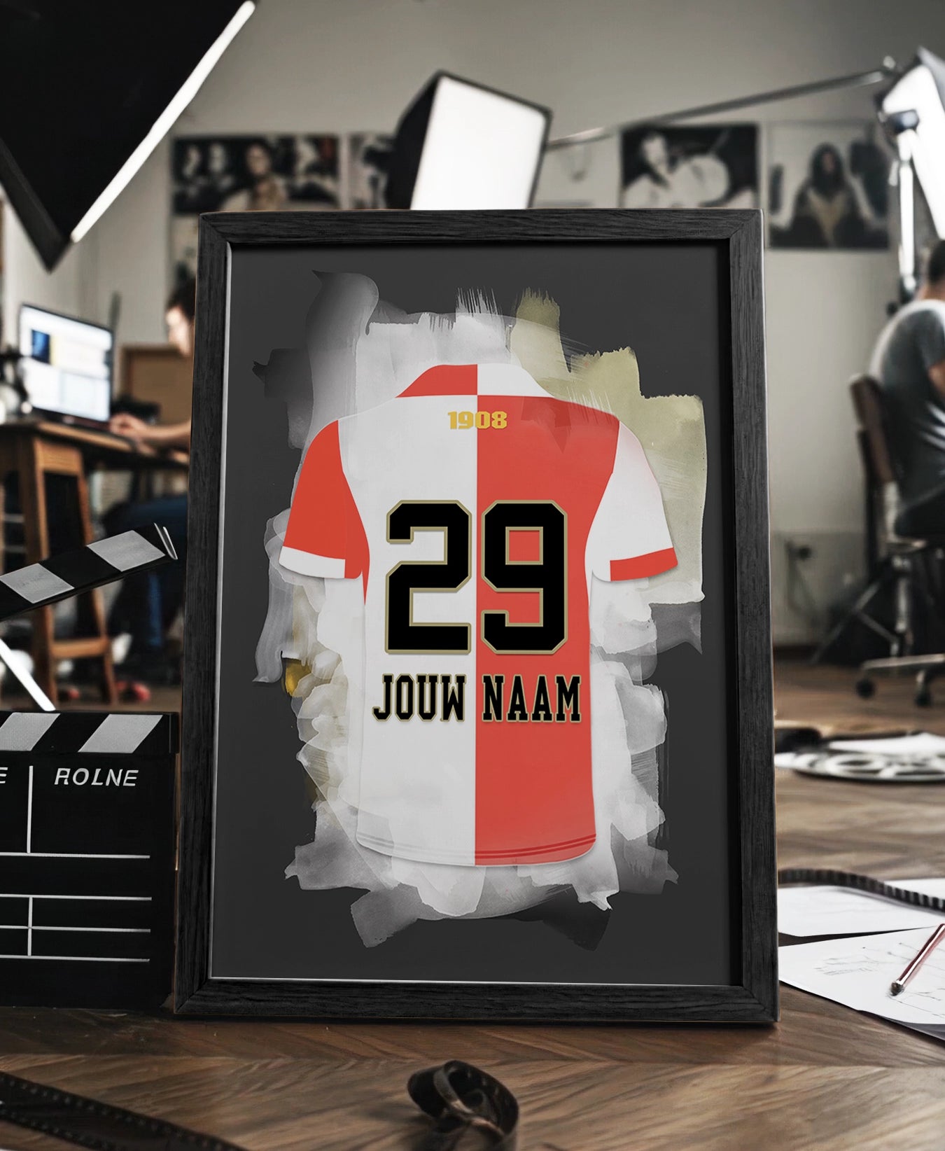 Feyenoord ingelijste poster met naam