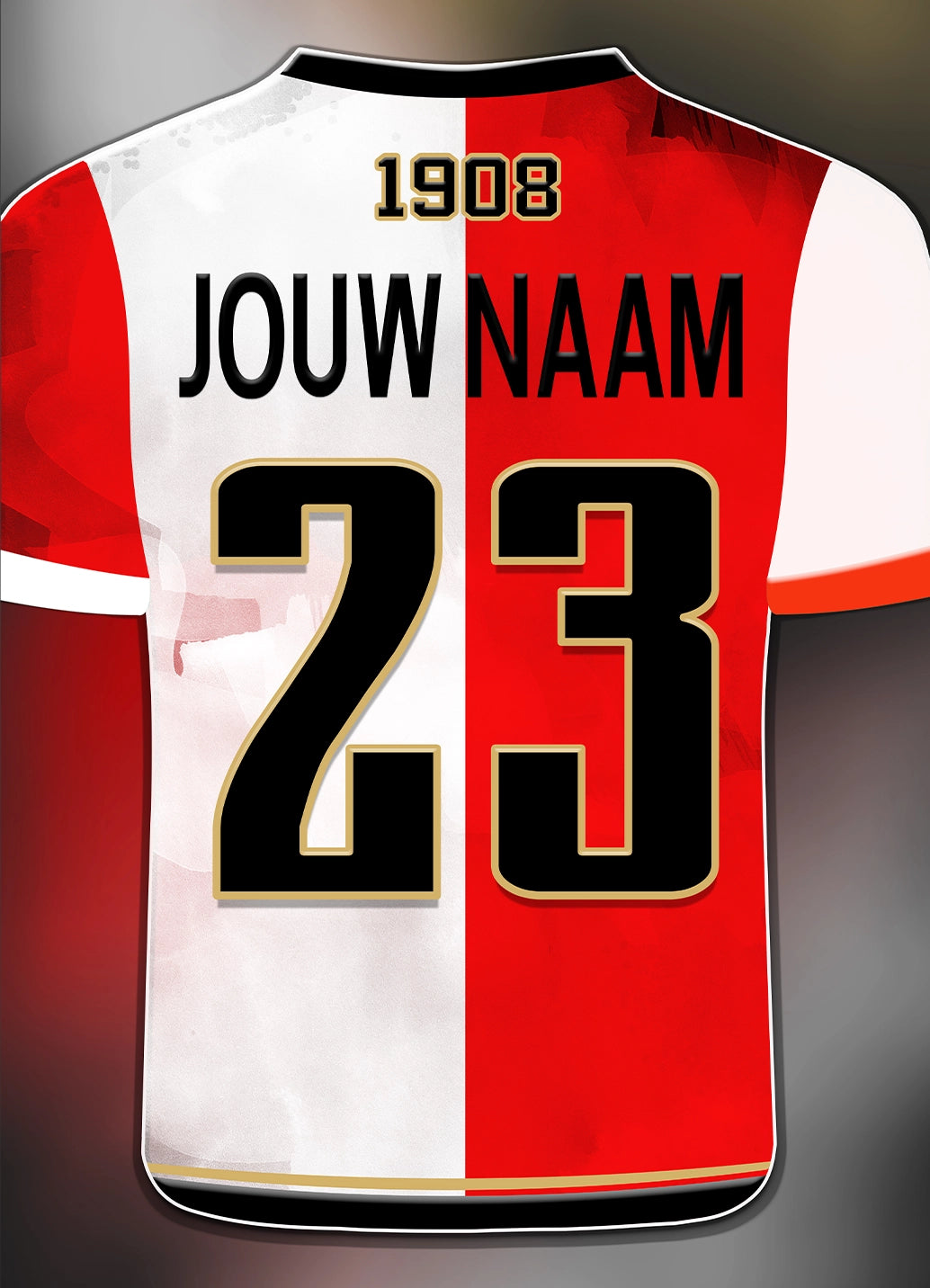 Feyenoord poster met naam en rugnummer